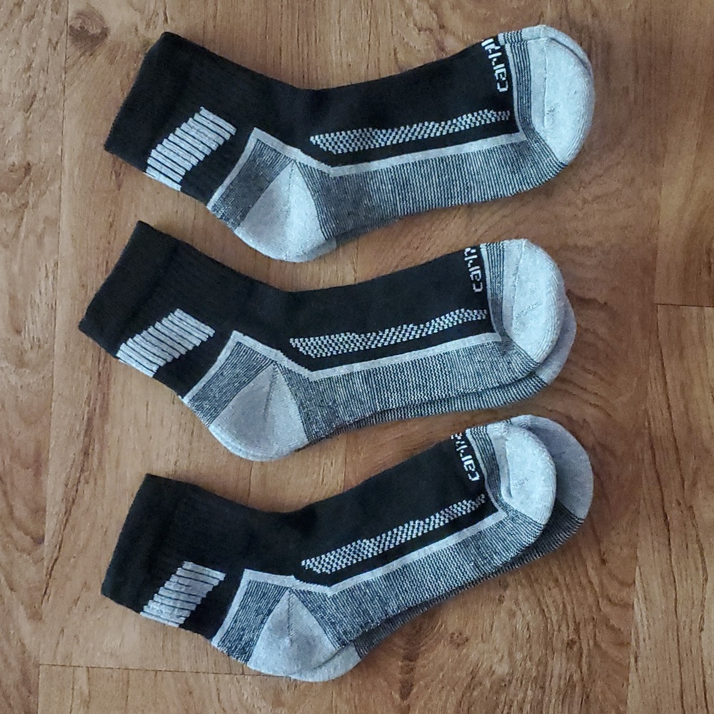 Carhartt Black and Grey Sport Socks Three Pairs Never Worn